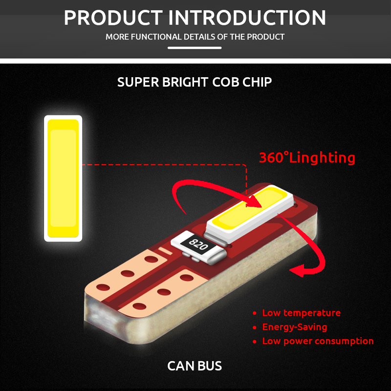 10Pcs T5 หลอดไฟ LED CANbus W3W - Grow Light T5 บทวิจารณ์และราคา